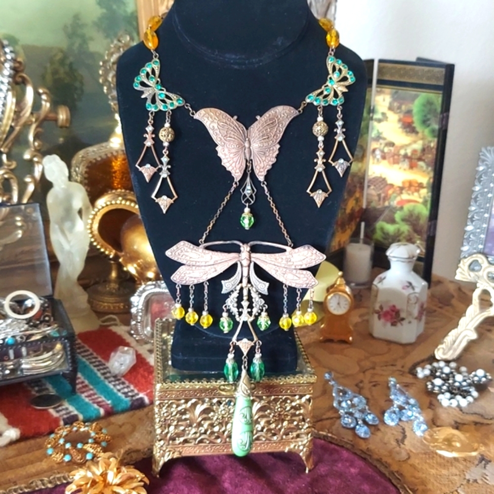 Czechoslovakian Butterfly Necklace
